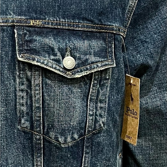 NEW POLO RALPH LAUREN MENS DENIM JEAN TRUCKER JACKET 2X - Picture 8 of 13